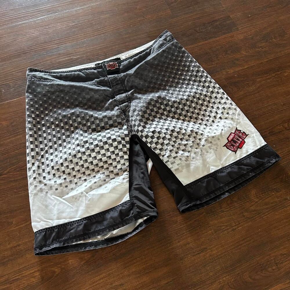 Mma-elite Men's Grey and Black Shorts